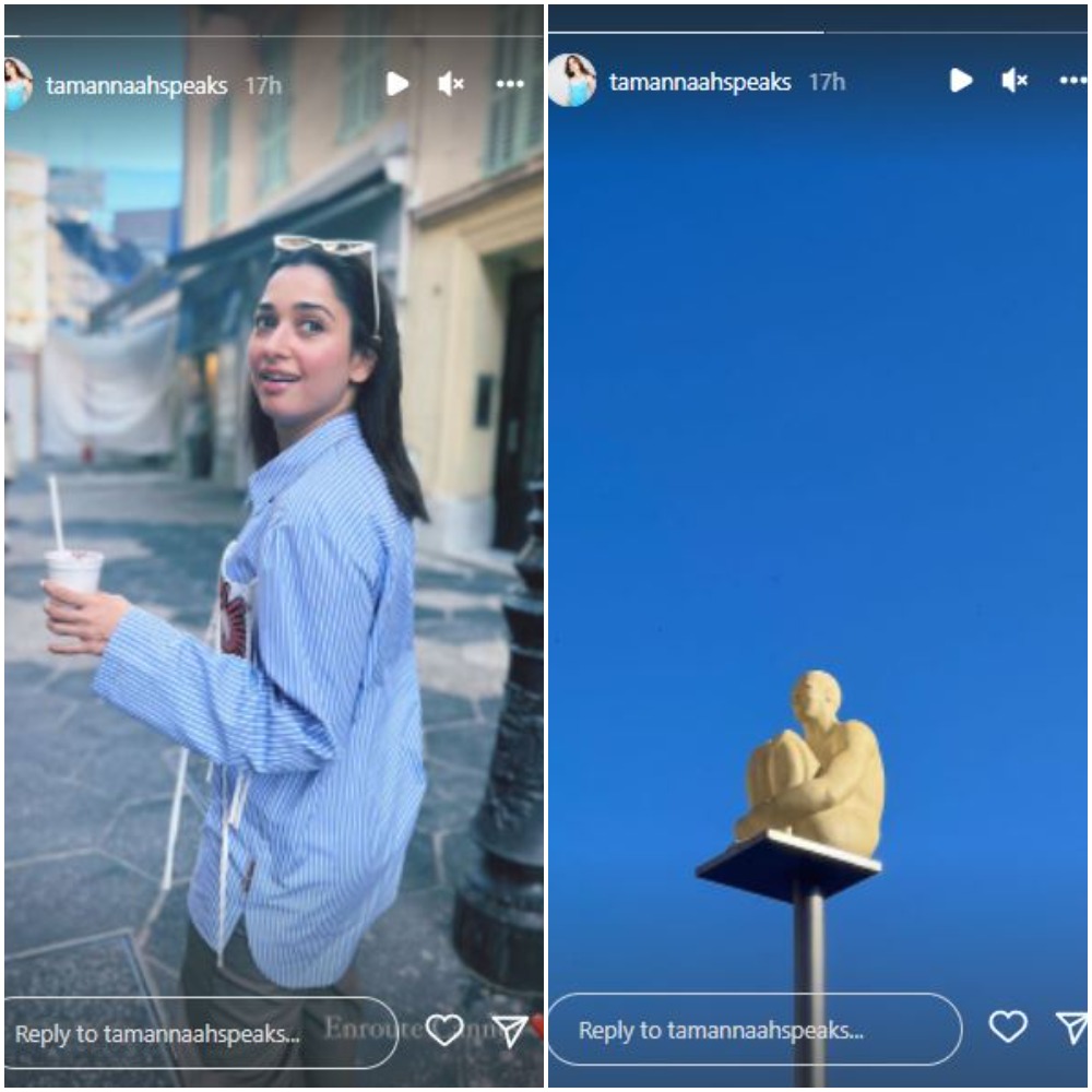 Tamannaah Bhatia shared pictures on her Instagram Stories.